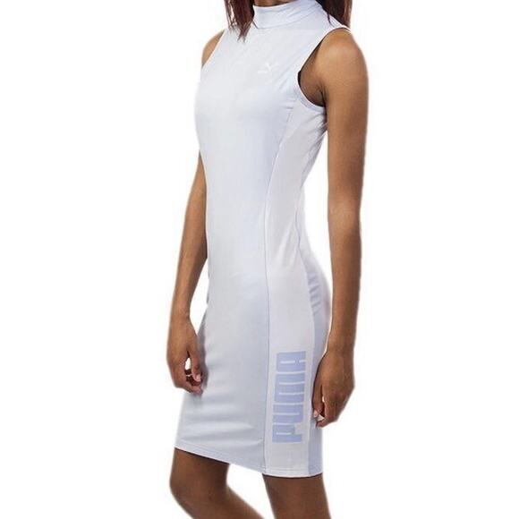 PUMA Halogen Blue T7 Dress Womens Size Medium Athletic Dress High Neck - Picture 1 of 9